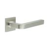 CR-104 Satin Stainless Steel  Unsprung Square Rose Door Handle - By Frelan Hardware - CR-104B2SSS