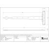 External Beeswax 36" Barn Door T Hinge (pair)