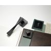 Senza Pari Euro Escutcheons on Minimal Square Rose - Matt Black (Pair)