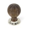 Rosewood and PN Beehive Cabinet Knob 38mm
