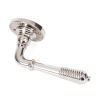 Polished Nickel Reeded Lever on Rose Set - Unsprung
