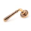 Polished Bronze Hammered Newbury Lever on Rose Set (Beehive)