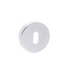 Forme Key Escutcheons on Minimal Round Rose - Polished Chrome (Pair)