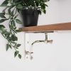 Beehive Medium Shelf Bracket Polished Nickel (Sold in Pairs)