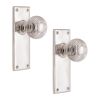 Beehive Knob on Backplate Latch Polished Nickel