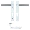 Zoo Hardware Pavo Lever Euro Lock (92mm c/c) On Narrow Backplate - 220x32mm - Polished Chrome