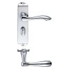 Zoo Hardware Project Arundel lever on bathroom backplate - 175mm x 42mm - Polished Chrome