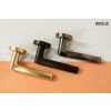 STATUS Indiana Lever Door Handle on Round Rose - Matt Black