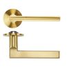 Zoo Hardware Varese Lever on 4mm Round Slim Sprung Rose - PVD Satin Brass