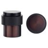 Zoo Hardware Door Stop Floor Mounted - Round Collared Flat Top 35mm dia - Etna Bronze