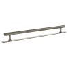 Millhouse Brass Chrysler Diamond T-Bar Cabinet Pull Handle on Backplate 320mm - Satin Nickel