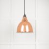 White Gloss Brindley Pendant in Copper