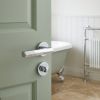 Complete Hex Door Handle Pack - Bathroom Lock (Standard Thumb Turn) - Polished Chrome - 76mm / 3-inch Hinges - JE-C6B3-PC