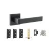 Atlantic Montana Door Pack Bundle (3" Latch + 3"x2" Hingesx3) - Matt Black