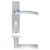 Zoo Hardware Amalfi lever on lock backplate - Satin Chrome