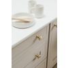 Satin Brass Mushroom Cabinet Knob 38mm