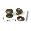 Burnished Brass 49mm Mushroom Mortice/Rim Knob Set