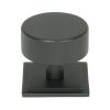 Matt Black Brompton Cabinet Knob - 38mm (Square)