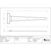 External Beeswax 22" Penny End T Hinge (pair)