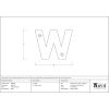 Antique Pewter Letter W