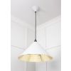 Smooth Brass Hockley Pendant in Flock