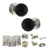 Old English Whitby Door Knob Pack (Bathroom Set - 4" Deadbolt, 4" Fire Rated Hinges x3) - Polished Nickel