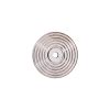 Reeded Round Backplate for Cupboard Knobs Polished Nickel