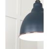 White Gloss Brindley Pendant in Soot