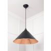 Hammered Copper Hockley Pendant in Elan Black
