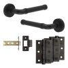 Complete Midtown Door Handle Pack - Internal Doors - Matt Black - 64mm / 3-inch Hinges - JE-G2B-MB