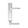 Zoo Hardware Contract Aluminium Lever on Lock Backplate - Satin Aluminium