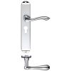 Zoo Hardware Arundel Lever Euro Lock (47.5mm c/c) Furniture - Long Plate 245 x 42mm - Polished Chrome