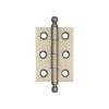 Hoxton Brass Finial Hinges 50x35mm Satin Nickel - By Frelan Hardware - HOX800SN