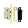 Jedo Kontrax 2 Lever Sashlocks with Square Forend & Radiused Strike Plate 76mm Electro Brassed - By Frelan Hardware - JL480EB