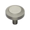 Heritage Brass Cabinet Knob Ridge Design 38mm Satin Nickel finishUK Registered Design Number 6194410