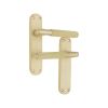 Connaught Knurled Lever on Backplate Latch Satin Brass