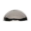 Heritage Brass Drawer Pull Half Moon Design 57mm CTC Polished Nickel Finish
