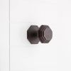 Octagonal Centre Door Knob Aged Bronze