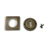 Burnished Brass Round Escutcheon (Square)