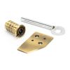 Aged Brass Key-Flush Sash Stop