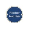Stainless Steel Fire Door Keep Clear 75mm Satin Stainless Steel - By Frelan Hardware - JS108SSS