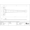 Pewter 15" Penny End T Hinge (pair)