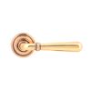 Polished Bronze Newbury Lever on Rose Set (Art Deco) - Unsprung