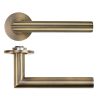 Zoo Hardware Lugano Lever on 4mm Round Slim Sprung Rose - Antique Brass