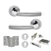 STATUS Nevada Door Handle Pack (Euro Lock Set - 2.5" CE Sashlock, 3" Fire Rated Hinges x3) - Polished Chrome