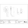 Polished Chrome Night-Vent Locking Peardrop Fastener - RH