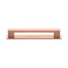 Heritage Brass Cabinet Pull Metro Design with Plate 128mm CTC Satin Rose Gold Finish