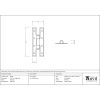 Beeswax 3¼" H Hinge (pair)