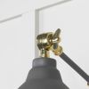 Smooth Brass Brindley Wall Light in Bluff