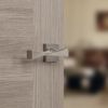 Senza Pari Guido Lever Door Handle on Flush Square Rose - Satin Nickel (Pair)